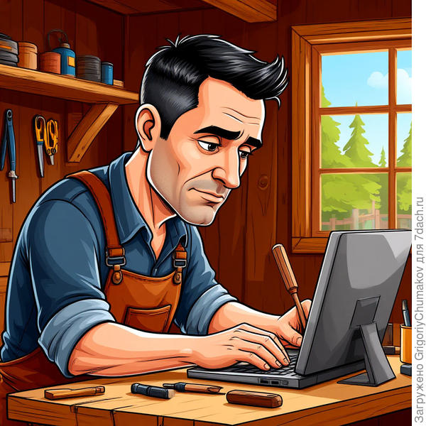 тематический рисунок к статье нейросетью. Это типа Гриша :)