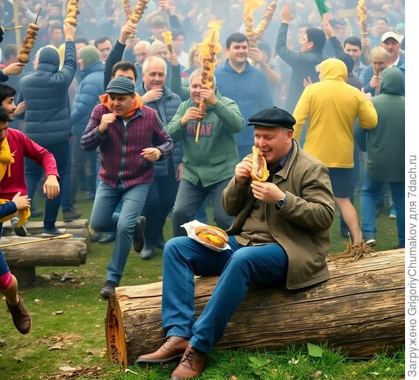 Чё все носятся с этими шашлыками :) Нейросеть увидела это так