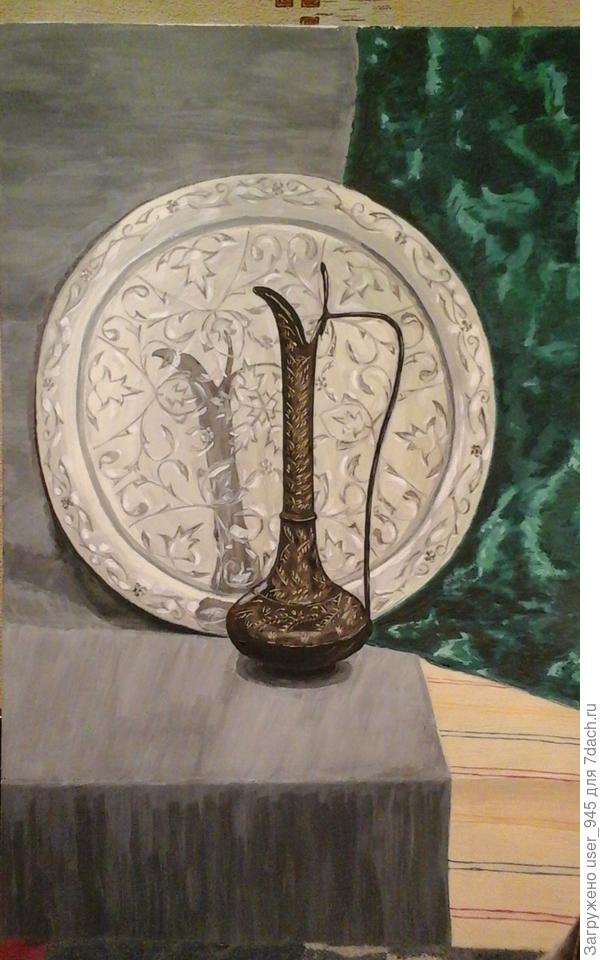 Первая проба гуашью