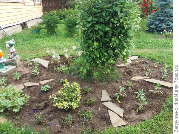 Может, дорожки как на этой клумбе? ;)