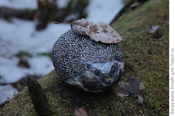 Ежик хорошо и естественно смотрелся бы из под любого кусточка!