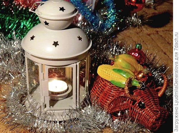 Новогодняя композиция. Бычок везёт КУКУРУЗУ.