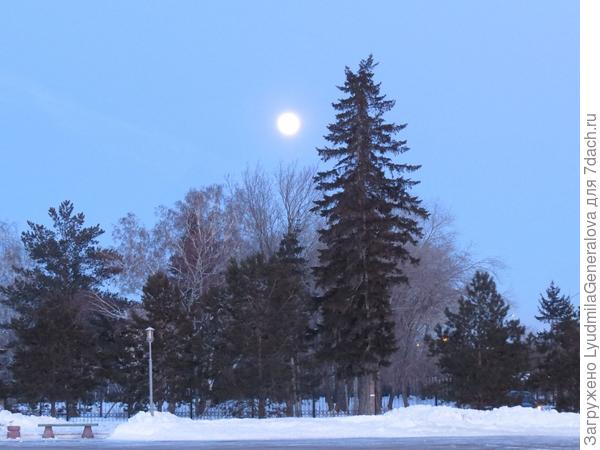 А это вечер 1 марта 2018 г. Луна огромная, яркая, притягательная...