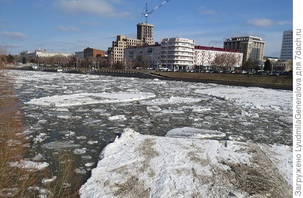 Ледоход на р.Омь (приток Иртыша)