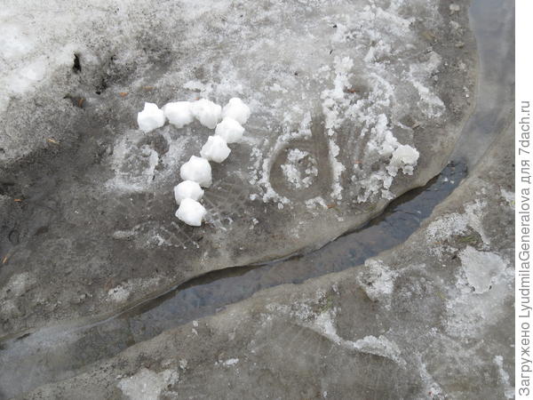 В глубине парка в начале недели ручьи пробивали себе &quot;русло&quot; в наледи. Парковый пруд подо льдом. Лужи огромные зеркальные с синей водой.... Потому что в них отражается небо.