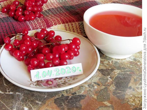 А первоапрельское утро началось с калинового чая.