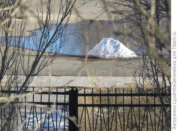 Сугробы на открытых местах стремительно убывают...