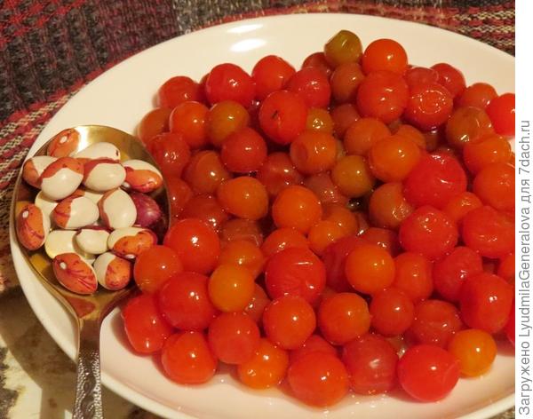 Для сравнения - в ложке фасоль &amp;quot;пингвинка&amp;quot;. Я такими не увлекаюсь, но если они там вырастут и созреют, буду рада! Потому  как Андрей говорит с куста до 3-х кг. Это наверное при должном уходе. Пусть и меньше, главное съедобные!