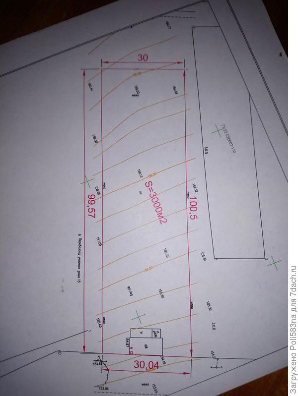 Это фото участка при межевании