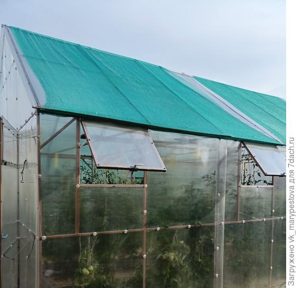 Старая теплица, затенение северного склона