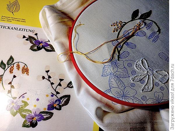 это сейчас вышиваю ( такую красоту недавно прикупила в second hand