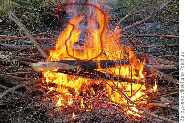 и она оберегает сидящих у костра...