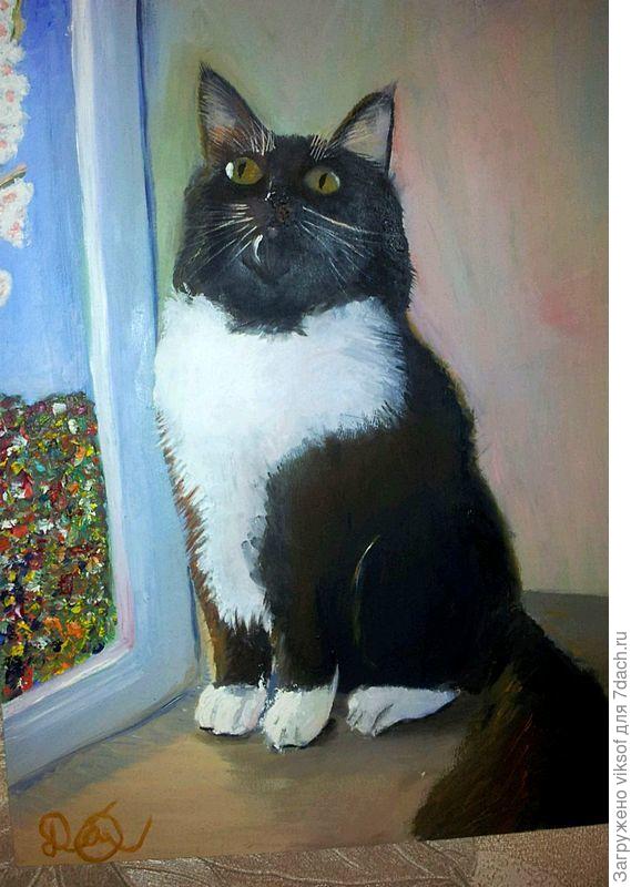 Тихон, работа маслом