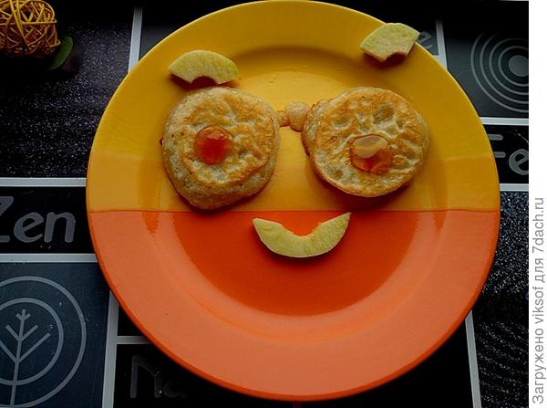 мой смайлик - САМА приготовила! Вот! С абрикосовым джемом!