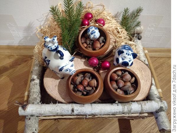 Папа - Хрюн, мама - Хрюшка и сынок Хрюнделёк