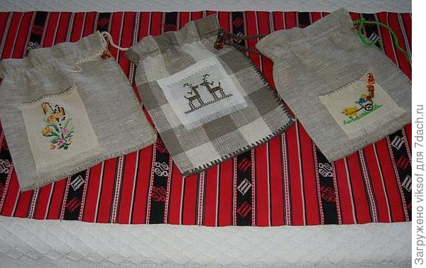 а это мешочки для подарков своим друзьям,