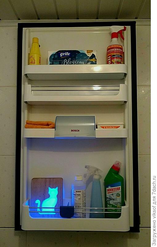 дверцу упросила мужа укрепить в туалете и получилась функциональная полочка - мне нравится, поэтому надо подумать прежде чем избавиться от старого холодильника.
