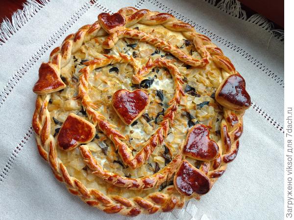 Как будто знала что сегодня вкусный вечер - моя лепёшка с капустой и грибочкамиа