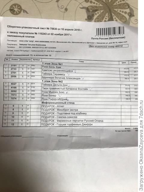 Сборочный лист