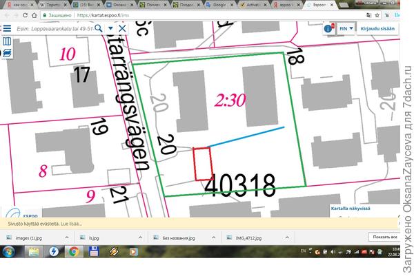 Участок нашего кооператива на карте Эспоо