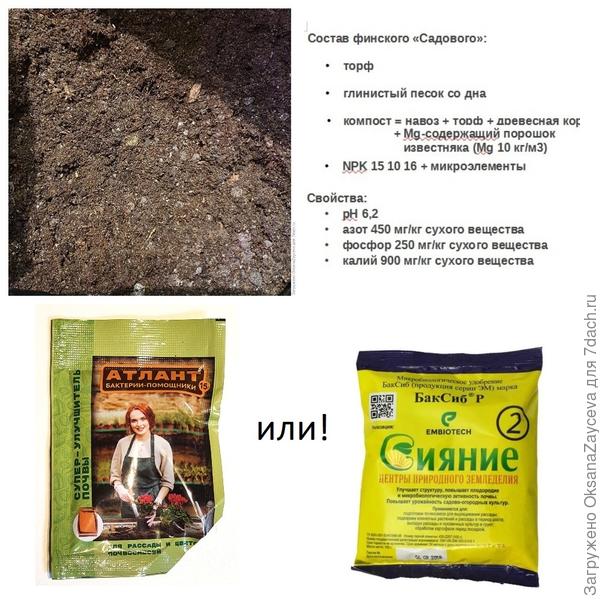 Купленный грунт и бактериальные добавки в почву