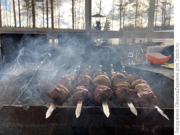 Первый шашлычок...