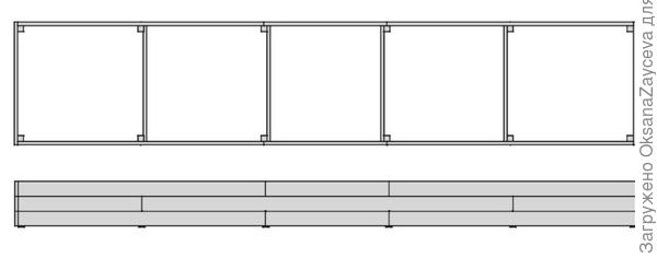 Расположение досок в конструкции