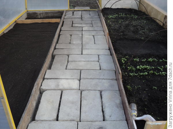 ширина дорожки где-то 70 см, не меньше