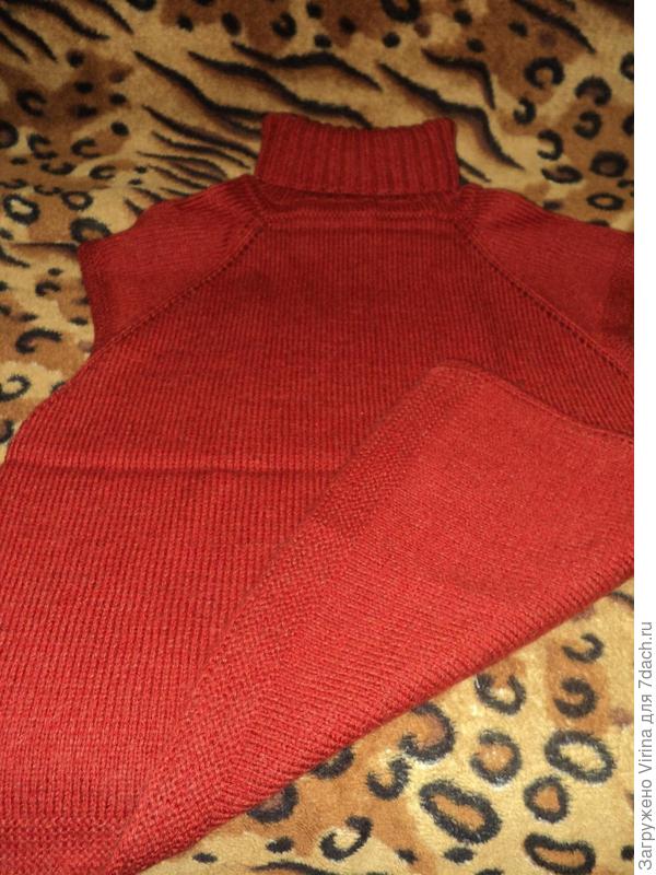 обработка низа вязаного изделия платочной вязкой