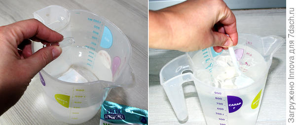 1 мл препарата тщательно размешать в 1 литре воды