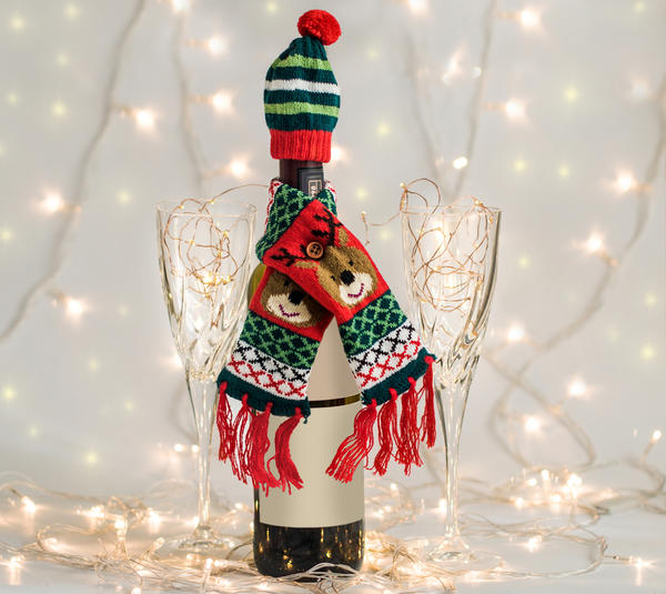 Дед Мороз Своими руками. Кукла чехол на бутылку шампанского.