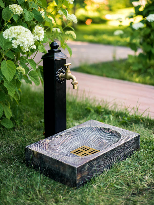 Миниатюрная колонка с поддоном под дерево