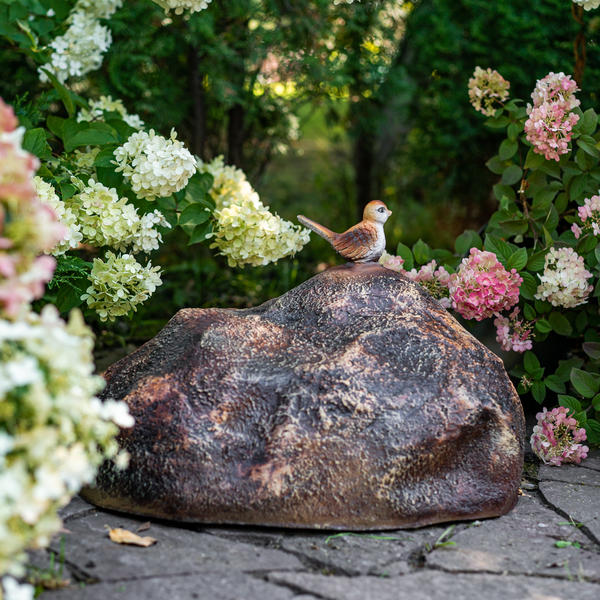 Декоративная крышка Камень с птичкой