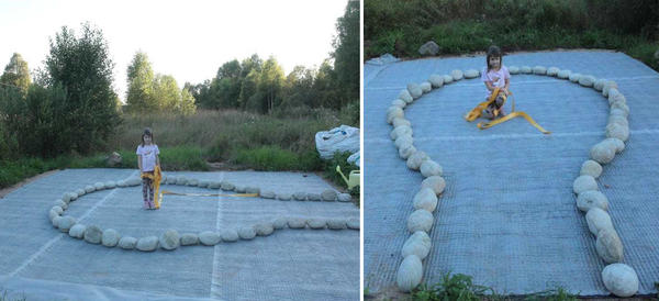 Предварительное разделение на зону гор и озера