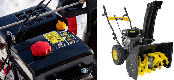 У большинства моделей вместимость бака составляет 1,5-3 л. Справа: снегоуборщик Huter SGC 4000 70/7/5 с баком на 3 л. Фото с сайта huter.ru