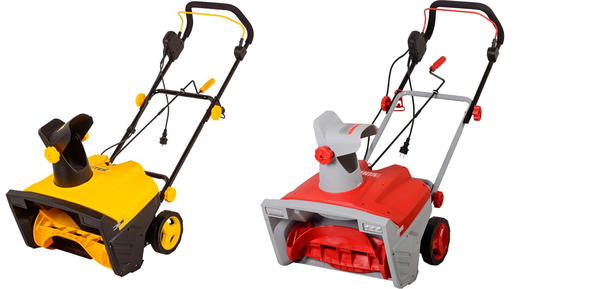 Электрические снегоуборщики. Слева - Huter SGC 2300E. Фото с сайта huter.ru. Справа - Ресанта СЭ 2500Ф. Фото с сайта resanta.ru.