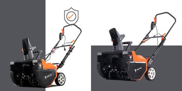 Снегоуборщики Yard Fox. Слева  - аккумуляторный Yard Fox Basic 4625E, справа - электрический Yard Fox Basic 5633E