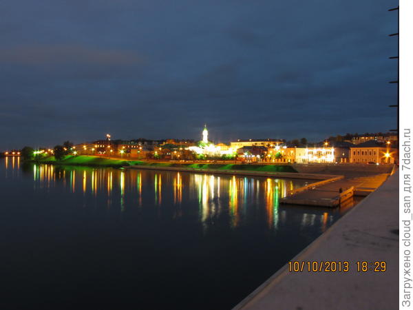 Набережная Казанки вечером.