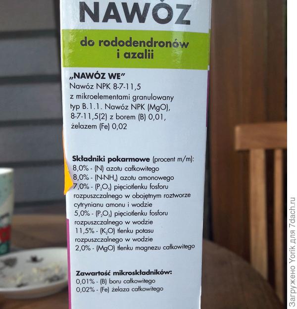 Весь состав подробно расписан.