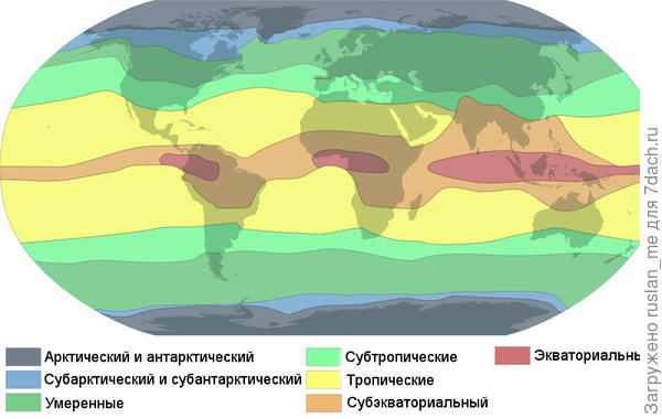 карта широт.