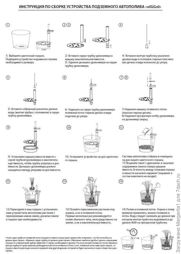 Инструкция самостоятельно. Инструкция для цветов. Горшок с автополивом инструкция по сборке. Инструкция к автополиву. Инструкция к автоматическому поливу.