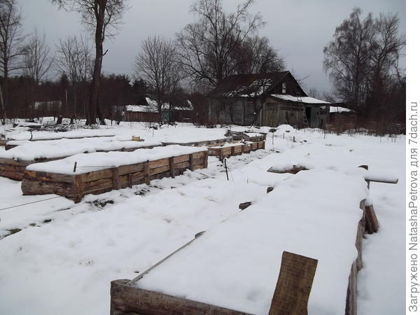 Высокие грядки зимой