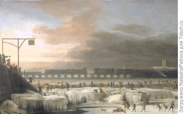 Замёрзшая Темза. Абрахом Хондиус, 1677 год. Фото с сайта ice-age-ahead-iaa.ca