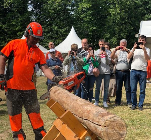 Как можно заставить работать бензопилу без рук. Фото с сайта husqvarna.com/ru