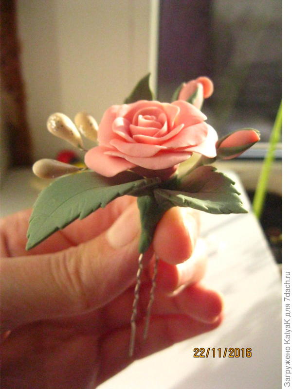 Шпилька из полимерной глины