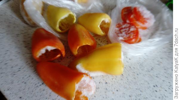 остатки перца и томатов