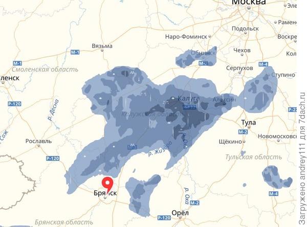 Карта осадков в крымске