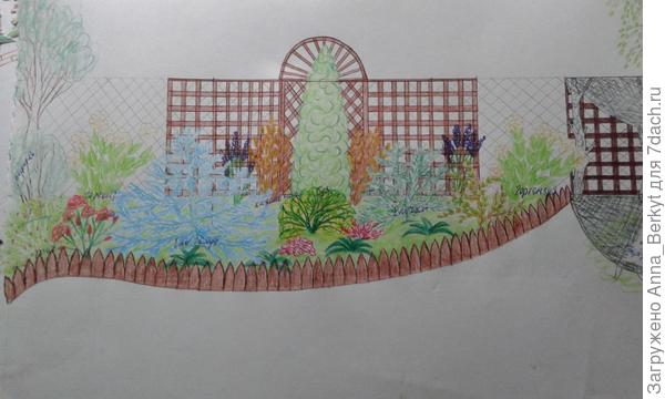 1 вариант (я здесь забыла нарисовать, но левый угол - там тоже будет пергола)