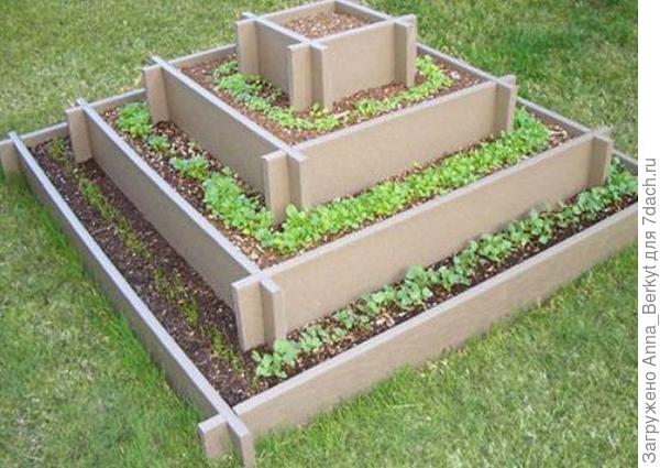 грядка-пирамидка хороша, когда мало места