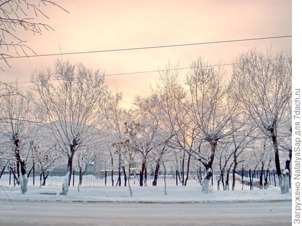 Январский городской закат